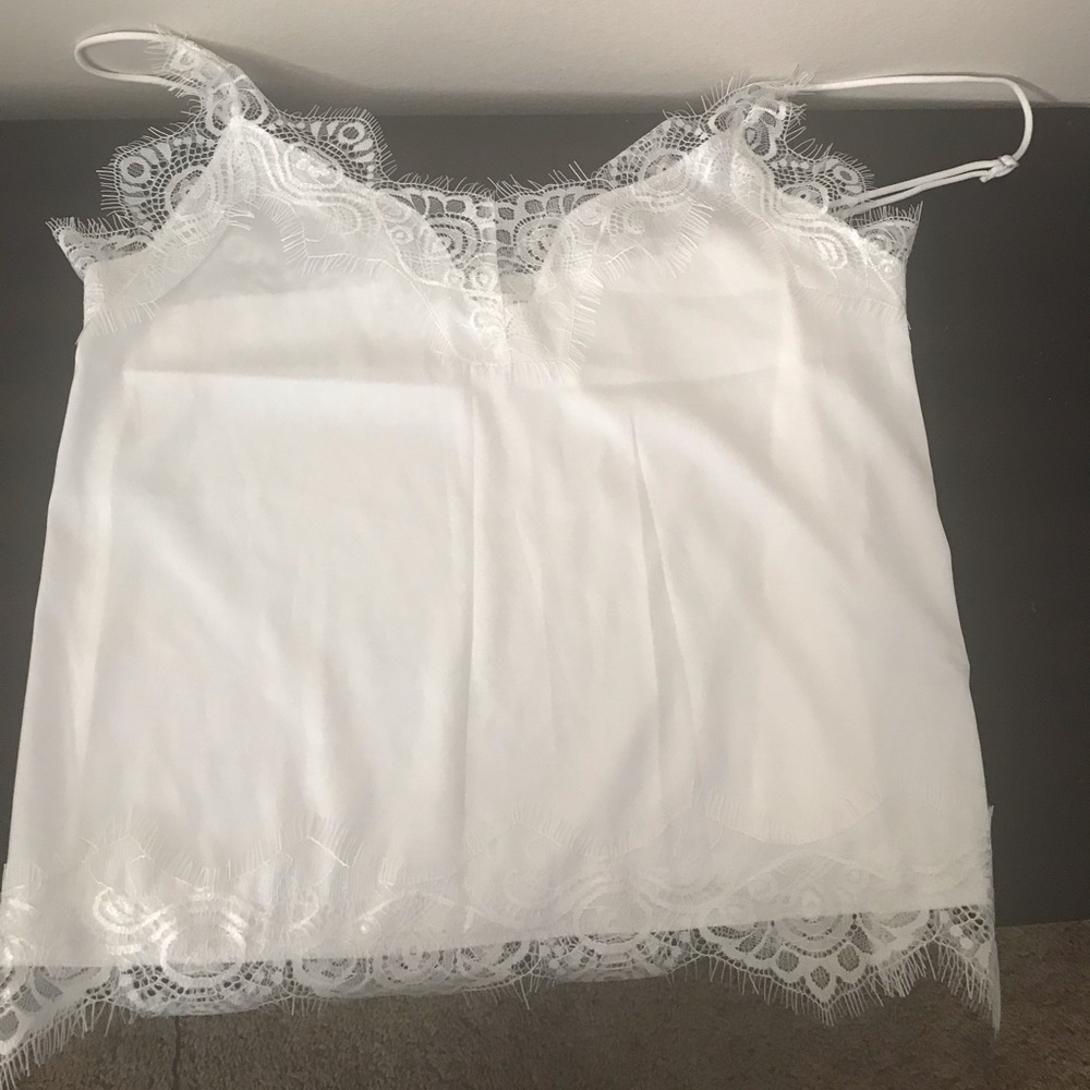 White lace belly shirt